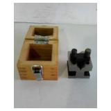 V-Block stop 1-3/8, in wood box
