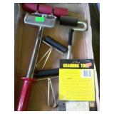 Wall paper rollers and graining tool