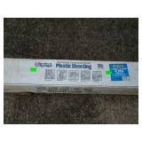 New roll of plastic sheeting, 4mil, 10 x 100ft