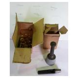 Grommet tool kit with brass grommets