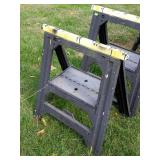 Pair of Stanley poly folding sawhorses