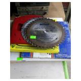 Group of six saw blades, 2 are band saw type