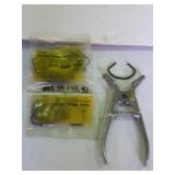 Hog ring pliers set, used for auto upholstery