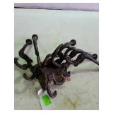 Group of 5 hall tree coat hooks Double coat hooks