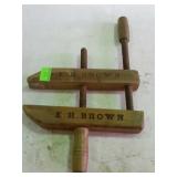 One 4" E,H, Brown carpenters wood clamp