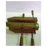 Group of two 7" Jorgensen carpenters wood clamps