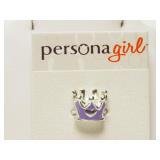 Persona Girl Sterling Silver Crown Pendant