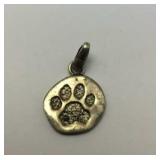 Dog Paw Sterling Silver Pendant