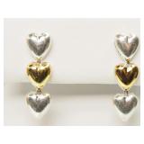 Sterling Silver Two Tone Earrings