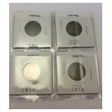 V-Nickels 1891,1901, 1911, 1912