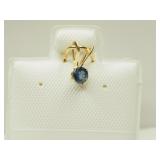 14K Yellow Gold Sapphire Pendant