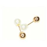 Sterling Silver Rose Gold Plated Freshwater Pearl