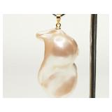 14K Yellow Gold Freshwater Pearl Pendant