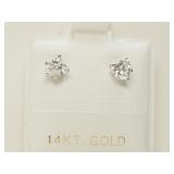 14K White Gold Cubic Zirconia Heart-shaped