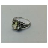 2ct citrine 925 Sterling silver Victorian ring