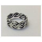 Sterling silver artisan ring size 6.75