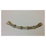 Blue Topaz Sterling Silver with Gold Accents 7.5