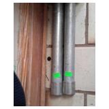 Two pieces of galvanized pipe, 2" x 10ft long,