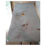 6ft poly lifetime folding table shows dirt and
