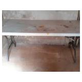 6ft poly lifetime folding table shows dirt and