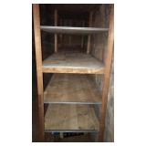 Wood storage shelf in basement, easy removable