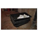 Eight plastic mixing tubes and some new PVC pipe