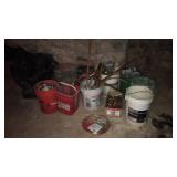 Electrical and plumbing lot, Eight 5 gallon