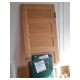 Group lot: storage wreath boxes, door with nice