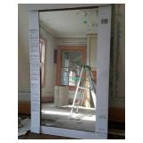 36x62 inch plate glass mirror, located upstairs