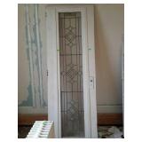 Full front Leaded Glass Door measures 28 inches