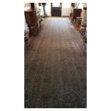 Long foyer runner rug, 83 inches wide by 37 feet