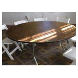 60 inch round wood top folding banquet table