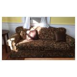 Klaussner Home furnishings sofa with throw