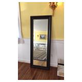 Framed Beveled wall mirror measures 28 x 68"