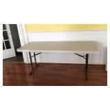 Lifetime 6 foot poly folding table, 30 inches