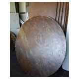 60" round wooden top Banquet Table with folding