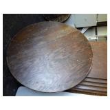60" round wooden top Banquet Table with folding