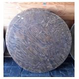 48" round wooden top folding banquet table