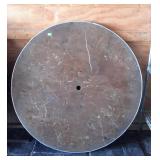 48" round wooden top folding banquet table, note