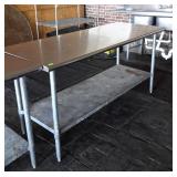 Stainless steel commercial table, with secondary