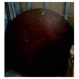 60" round wooden top folding banquet table,