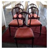 Set of six dining chairs depression era, Note