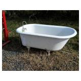 Cast iron claw foot bathtub 54"