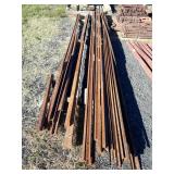 Group lot of steel, 20ft long pieces, some are 1"