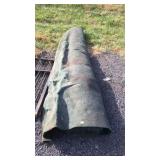 Roll of green indoor outdoor carpet 12ft wide n
