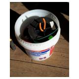 Bucket with weed trimmer line and other
