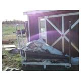 Two warehouse utility carts with removable push