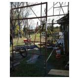 Scaffolding lot, 5 sections plus upright piece