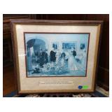 Wedding day framed and mated print