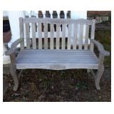 Garden bench set, nice slatted seating armed 48"